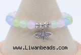 CGB7873 8mm colorful candy jade bead with luckly charm bracelets