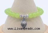 CGB7882 8mm candy jade bead with luckly charm bracelets whoesale