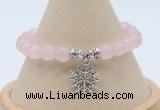 CGB7886 8mm rose quartz bead with luckly charm bracelets