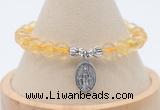 CGB7897 8mm citrine bead with luckly charm bracelets wholesale