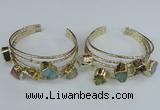 CGB790 12*16mm - 13*18mm freeform druzy agate gemstone bangles