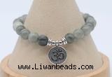 CGB7904 8mm seaweed quartz bead with luckly charm bracelets