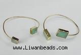 CGB792 8*10mm - 12*16mm rectangle Australia chrysoprase bangles