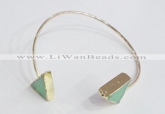 CGB793 12*16mm - 13*18mm triangle Australia chrysoprase bangles