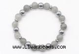 CGB8111 8mm labradorite & hematite power beads bracelet