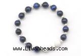 CGB8199 8mm blue tiger eye & white lava beaded stretchy bracelets