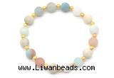 CGB8241 8mm matte amazonite beaded stretchy bracelets wholesale