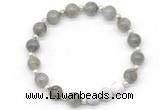 CGB8255 8mm labradorite & matte white howlite beaded stretchy bracelets