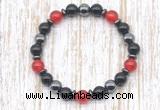 CGB8332 8mm candy jade, black onyx & hematite energy bracelet