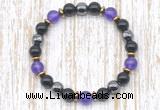 CGB8334 8mm candy jade, black onyx & hematite energy bracelet