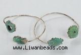 CGB837 13*15mm - 15*20mm freeform druzy agate gemstone bangles