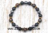 CGB8388 8mm bronzite, black onyx & hematite energy bracelet