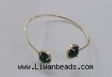 CGB853 10mm flat round agate gemstone bangles wholesale