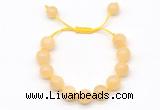 CGB8553 12mm round honey jade adjustable macrame bracelets