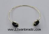 CGB861 10*14mm oval agate gemstone bangles wholesale