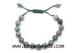 CGB8659 8mm,10mm round African turquoise adjustable macrame bracelets