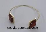 CGB868 15*15mm square agate gemstone bangles wholesale