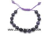 CGB8732 8mm,10mm round purple tiger eye adjustable macrame bracelets