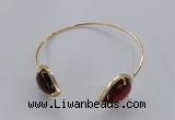 CGB875 15*20mm flat teardrop agate gemstone bangles wholesale