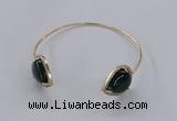 CGB877 15*20mm flat teardrop agate gemstone bangles wholesale