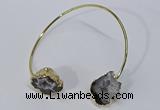 CGB880 13*18mm - 20*25mm freeform druzy agate gemstone bangles