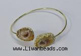 CGB881 13*18mm - 20*25mm freeform druzy agate gemstone bangles