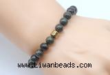 CGB8841 8mm, 10mm dragon blood jasper & drum hematite power beads bracelets