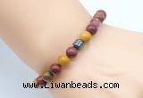 CGB8845 8mm, 10mm mookaite & drum hematite power beads bracelets