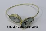 CGB885 13*18mm - 20*25mm freeform druzy agate gemstone bangles