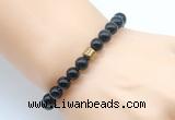 CGB8851 8mm, 10mm golden obsidian & drum hematite power beads bracelets