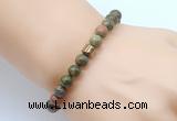 CGB8857 8mm, 10mm unakite & drum hematite power beads bracelets