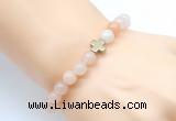 CGB8894 8mm, 10mm pink aventurine & cross hematite power beads bracelets