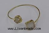 CGB895 12mm - 14*15mm freeform druzy agate gemstone bangles