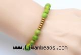 CGB8963 8mm, 10mm green sea sediment jasper & rondelle hematite beaded bracelets