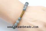 CGB8969 8mm, 10mm labradorite & rondelle hematite beaded bracelets