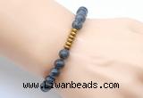 CGB8970 8mm, 10mm black labradorite & rondelle hematite beaded bracelets