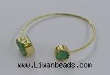 CGB899 12mm - 14*15mm freeform druzy agate gemstone bangles