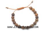 CGB9109 8mm, 10mm elephant skin jasper & rondelle hematite adjustable bracelets