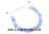 CGB9141 8mm, 10mm blue agate & cross hematite adjustable bracelets