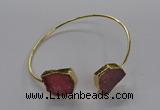 CGB920 13*18mm - 15*20mm freeform druzy agate gemstone bangles