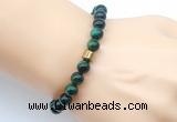 CGB9283 8mm, 10mm green tiger eye & drum hematite power beads bracelets