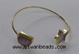 CGB929 15*20mm - 18*18mm freeform & star druzy agate bangles