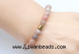 CGB9290 8mm, 10mm rainbow moonstone & drum hematite power beads bracelets