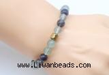 CGB9292 8mm, 10mm fluorite & drum hematite power beads bracelets