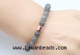 CGB9294 8mm, 10mm labradorite & drum hematite power beads bracelets