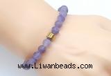 CGB9302 8mm, 10mm matte amethyst & drum hematite power beads bracelets