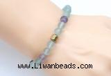 CGB9304 8mm, 10mm matte fluorite & drum hematite power beads bracelets