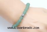 CGB9308 8mm, 10mm matte green aventurine & drum hematite power beads bracelets