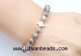 CGB9355 8mm, 10mm feldspar & cross hematite power beads bracelets