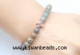 CGB9365 8mm, 10mm serpentine jasper & cross hematite power beads bracelets